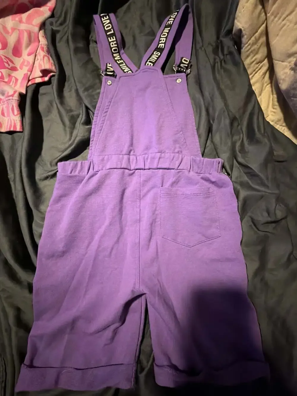 3pc girls 7/8 bundle justice hoodie, gar-animals overalls and  pink shirt